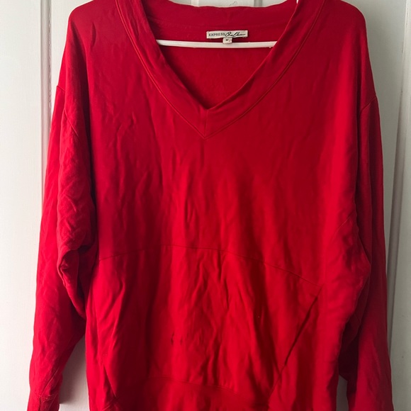 Red long sleeve shirt from Express in size extra small (baggy/loose fit) - Picture 1 of 3